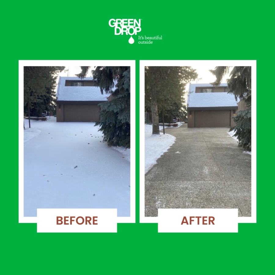 Green Drop Driveway Snow Removal Before and After