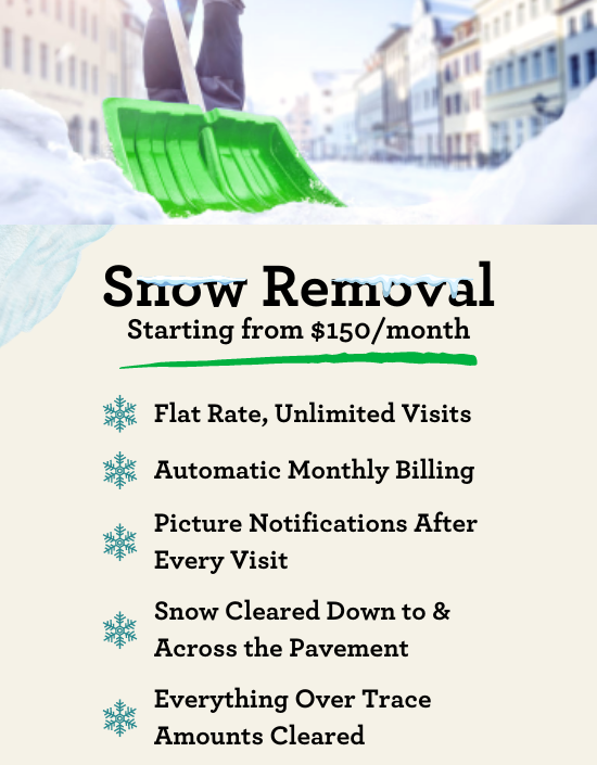 Snow Removal Starting from $150 a Month