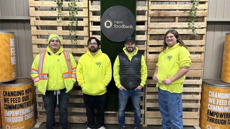 Green Drop Regina Gives Back at the Regina Food Bank