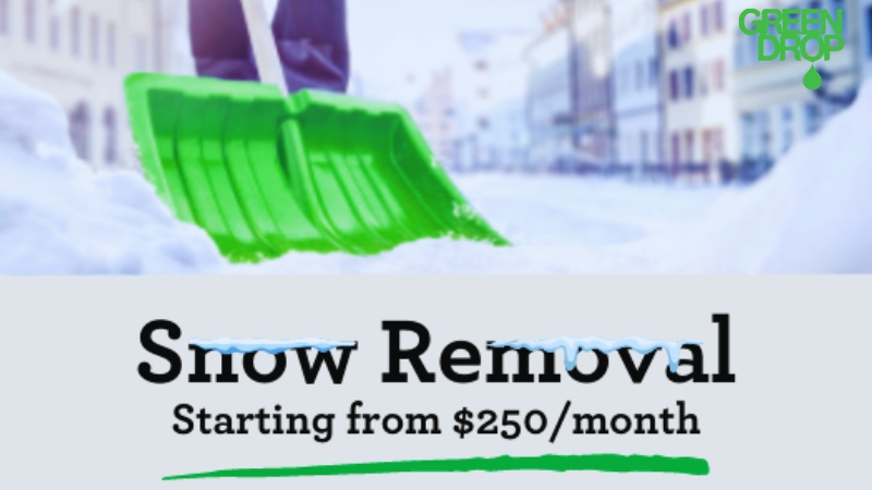 snow removal by Green Drop offer